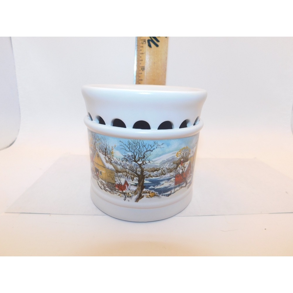 Vintage Avon Candle Warmer Country Scene